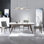 Modern simple home rectangular dining table sets