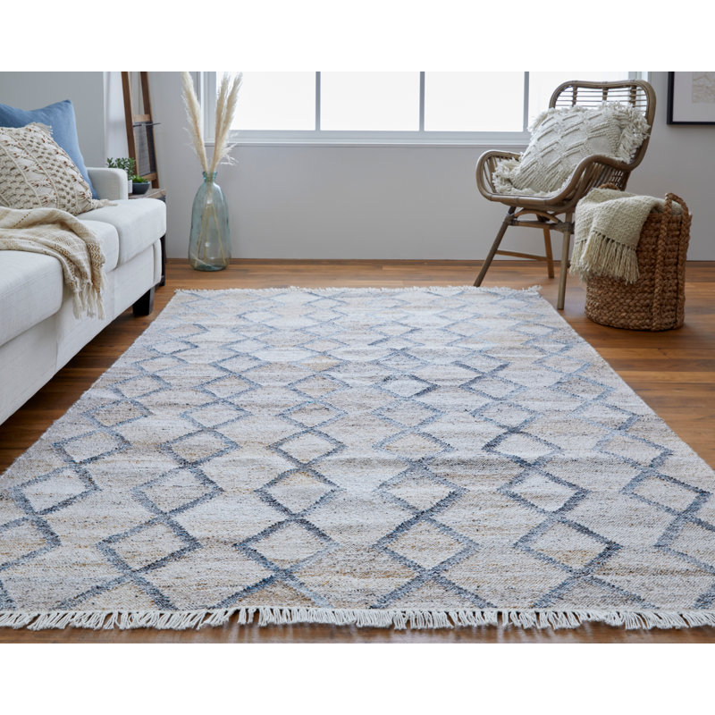 Tapis gris anthracite / beige Bunde, Rectangle 5 pi x 8 pi
