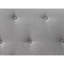 Grand lit gris en tissu - avec profil bas et structure de construction moderne