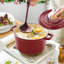 Cocotte en fonte antiadhésive ronde avec couvercle