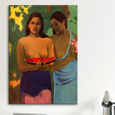 Reproduction d’art sur toile, "deux thaitiennes (deux tahitian féminins)" Paul Gauguin