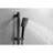 Bathroom Shower System In Matte Black With Stable Water And Spray: Head, Hand Shower, Slide Bar, Bodysprays, Arm, Hose, Valve Trim Functional Design: