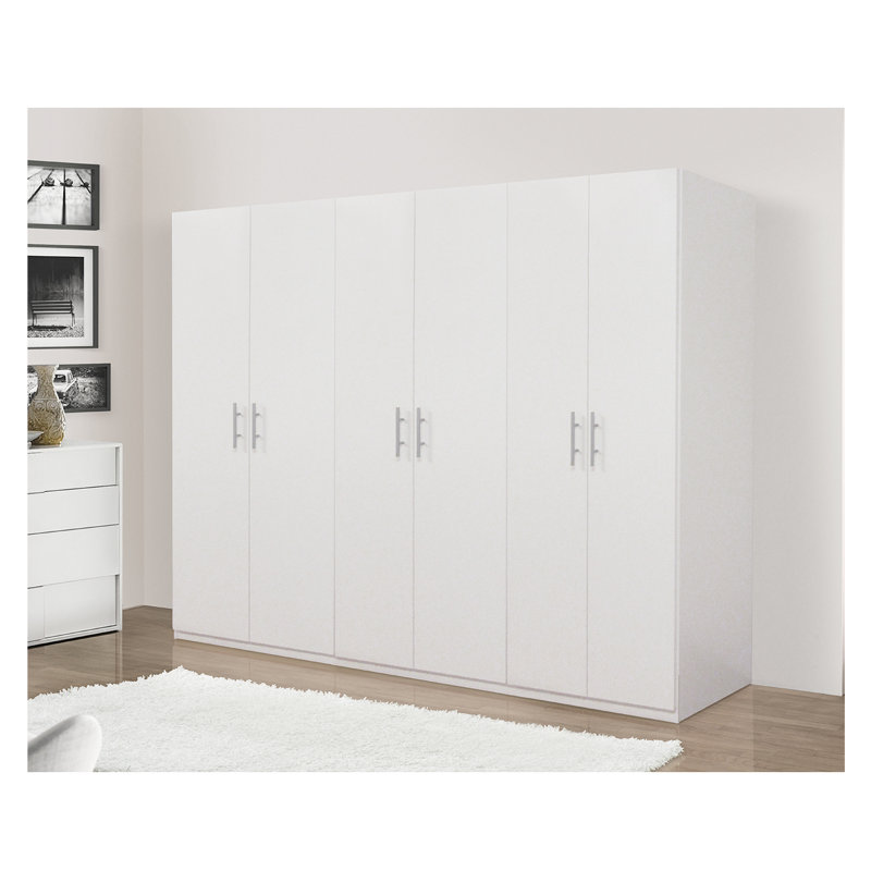 Beaudoin 6 Door Manufactured Wood Wardrobe