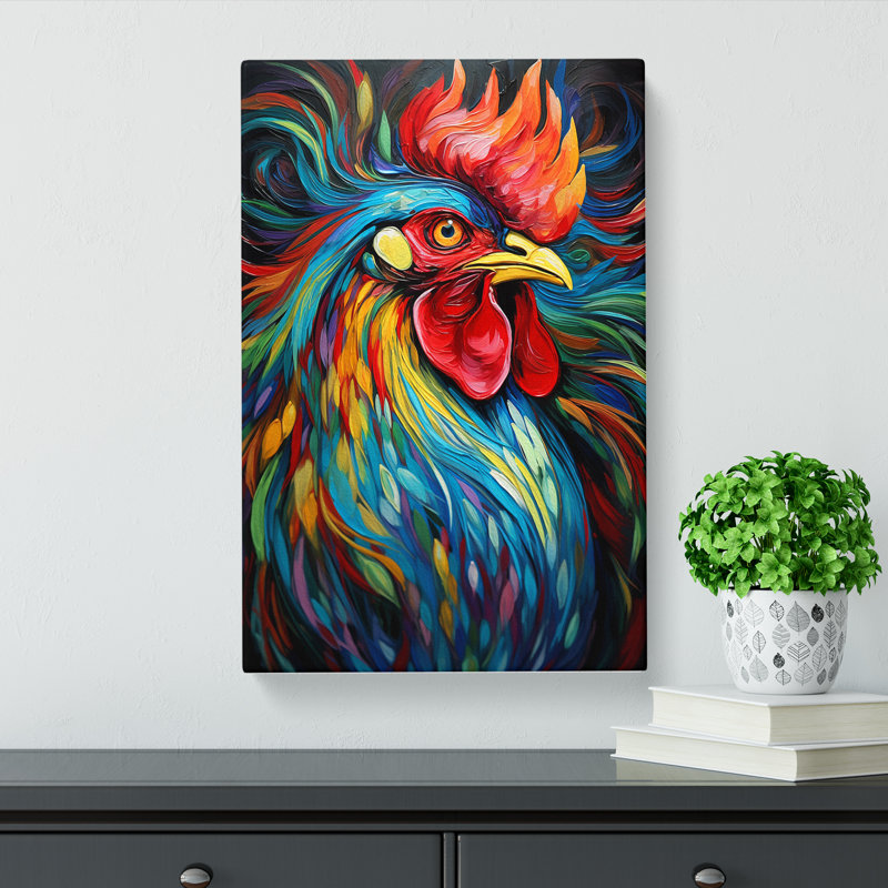 Rooster Abstract No.2 - Print, 76cm H x 50cm W x 3cm D