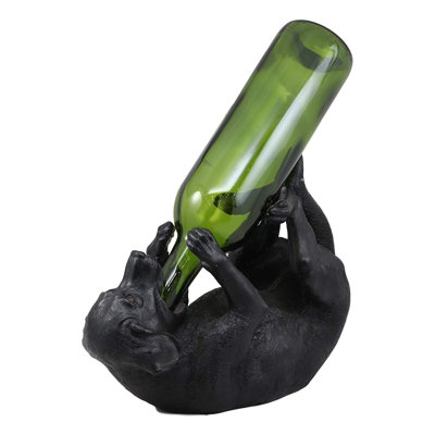 Caitlynne Tabletop Wine Bottle Rack in Black