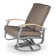Chaise de patio pivotante avec coussin Askar