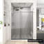 60 po X P 76 po H Porte de douche coulissante simple sans cadre / finition en chrome avec verre transparent-122790638