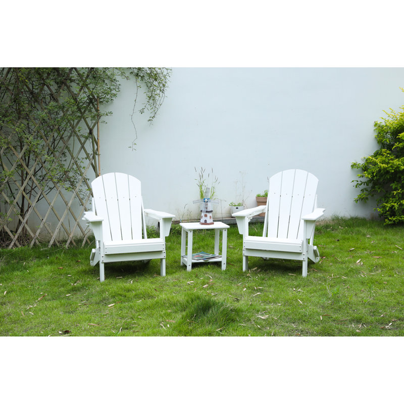 White Chair With Side Table. Relax In A And Comfortable Chair. . Withstands Elements. Simple Assembly Table White. Cozy . To Weather Changes. Assemble