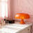 Orange Mushroom Lamp, Retro Mid-century Modern Table Lamp Decor  With Bulbs