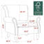 Fauteuil Vintage avec accoudoirs roulés et pieds en bois-180900476