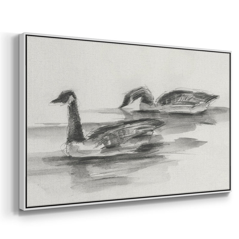 Geese Study II, reproduction d'art sur toile, Blanc, H 17 po x l 25 po x P 2 po
