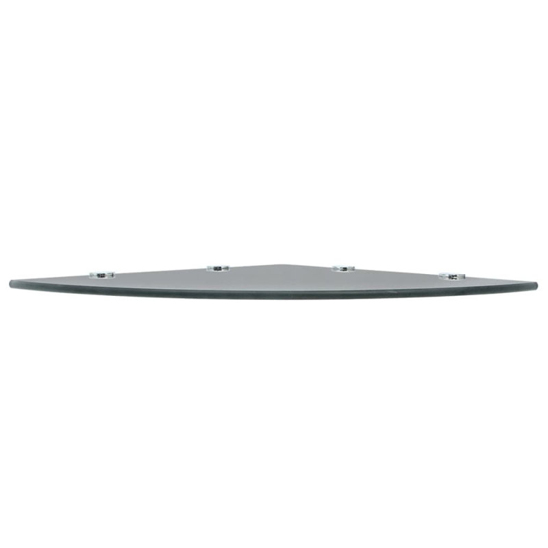 Tablette murale en coin en verre trempé, H 0,31 po x l 13,8 po x P 13,8 po