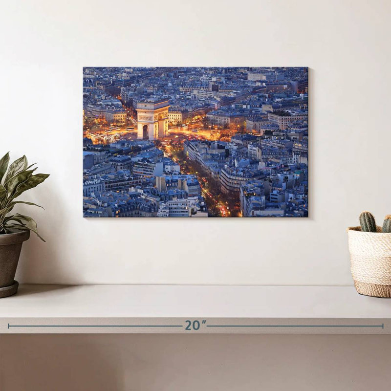 Arc De Triomphe At Twilight, 8" H x 12" W