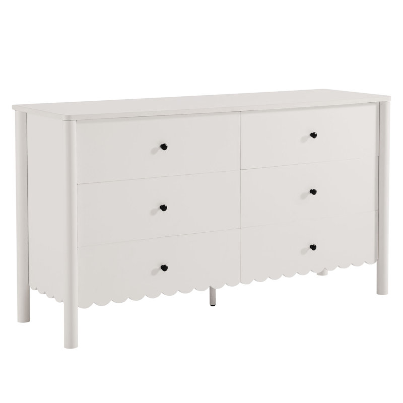 Commode 6 tiroirs Emmeline, Blanc