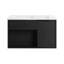 Meuble-lavabo flottant mural 24 po avec lavabo en céramique - Armoire moderne en chêne foncé avec tablette ouverte et porte à fermeture en douceur, conception peu encombrante (robinet et drain non inclus)