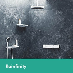 Hansgrohe Rainfinity Shower Head 250 1-Jet, 2.5 GPM, Matte Black