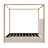 Luxury Metal Canopy Bed with Tall Corduroy Upholstered Headboard-1020800358-1010273788
