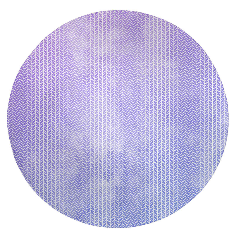 Chenille Striped Indoor Rug, Round 5'