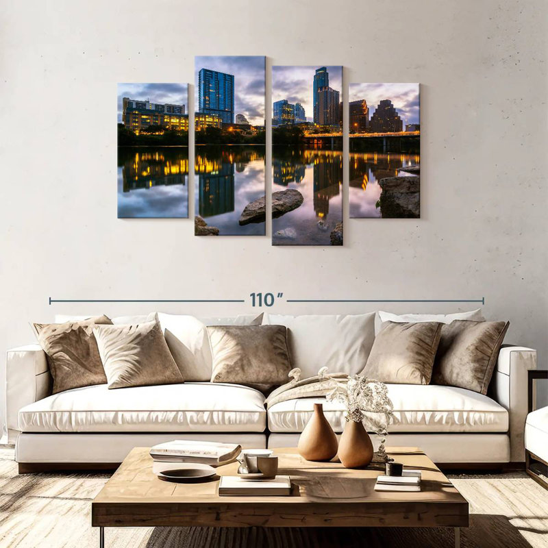 Sirci Austin City Reflection, H 48 po x l 75 po