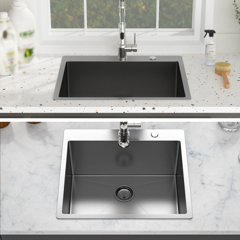 Durable 16-Gauge Stainless Steel Laundry Sink with Deep Single Bowl and Soundproofing for Efficient Utility Use