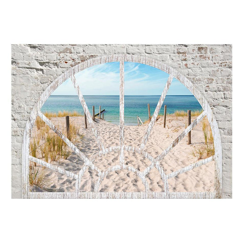 Vue de la fenêtre Linfield - Murale plage, L 57 po x L 41 po