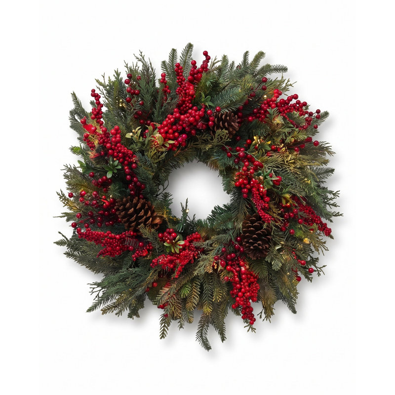 YULETIDE FOREST - 26" Artificial Christmas Wreath