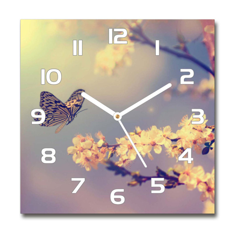 Hemerson Glass Wall Clock, White