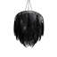 Large Leather Fringe Flushmount Chandelier-96123423