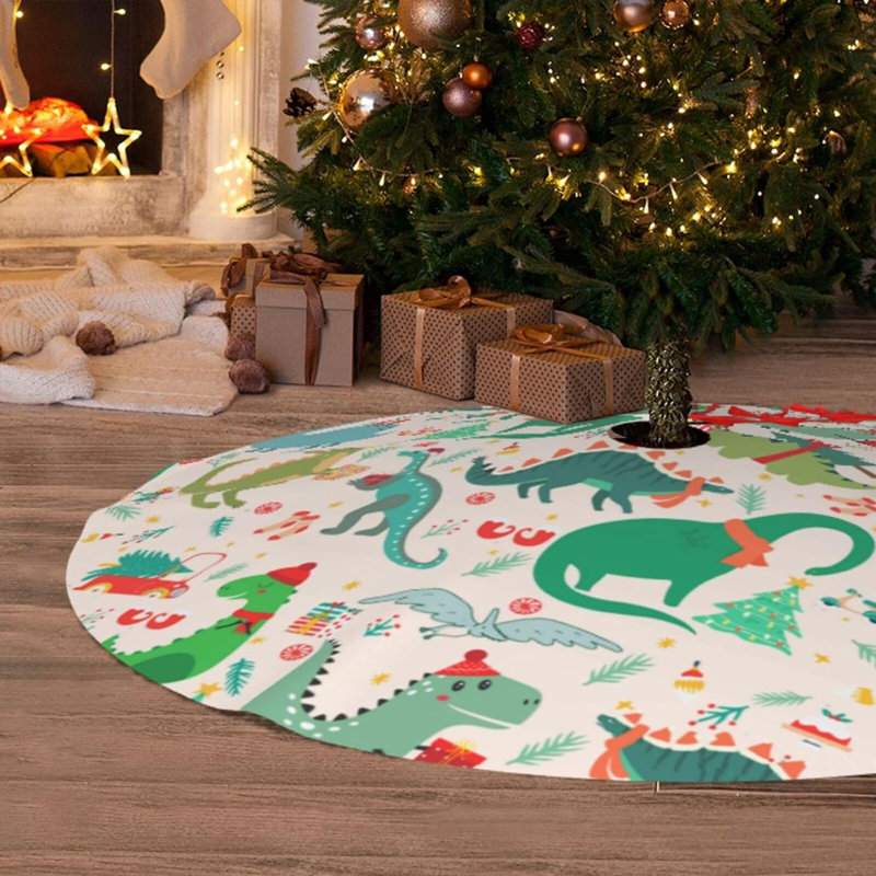 Animal Print Polyester Blend Tree Skirt