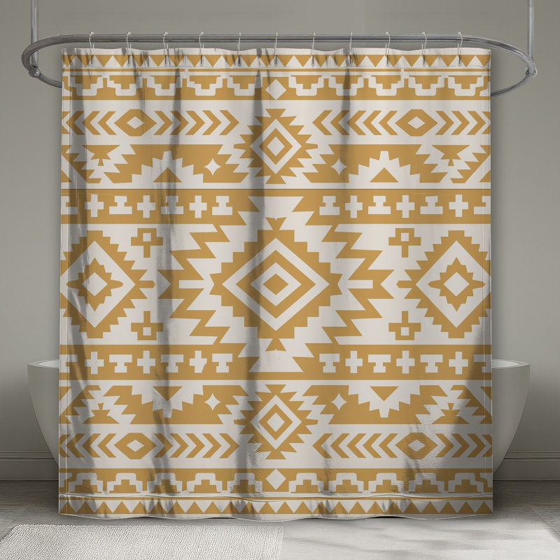 Rideaux de douche à motif aztèque Southwestern, 70in W x 72in H