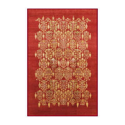 Tapis doré / rouge Selvi