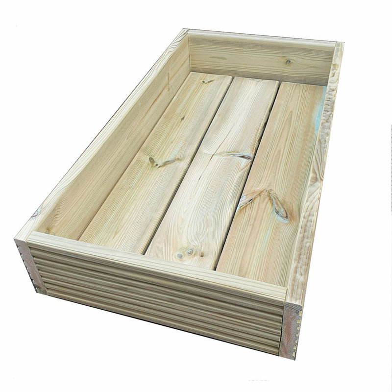 Bueno Handmade Wood Planter Box, 17cm H x 90cm W x 49cm D
