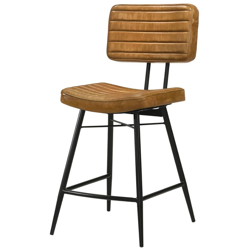 Chaises rembourrées avec repose-pieds Ernie (ensemble de 2) Ernie, Espresso