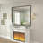 Aevar Tempered Glass and Aluminum Alloy Framed French Cleat Mounted Wall Mirror with 5-Year Warranty-397524569-384154447