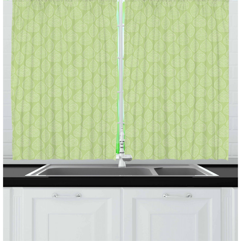 Floral Tailored Kitchen Curtain
