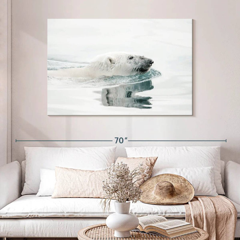 Brampt Bathing Polar Bear, 32" H x 48" W