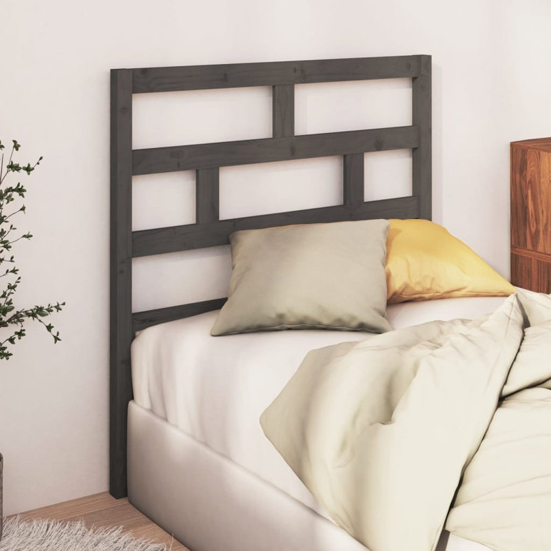 Macintyre Solid Wood Headboard, 96 x 100 cm, Grey