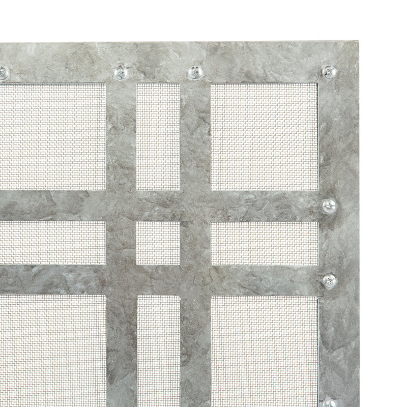 Montana Steel Fireplace Screen, Royal Silver