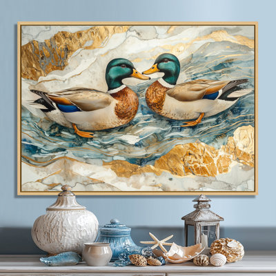 Donat Ducks Love The Lake Landscape II - Duck Wall Art