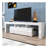 Modern White TV Stand, 20 Colors LED TV Stand W/Remote Control Lights-1234429627