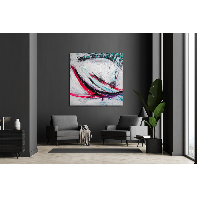 Miami Vice On Giclee Canvas Hand Embellished Art, 40" H x 40" W x 1.5" D, Wrapped Canvas