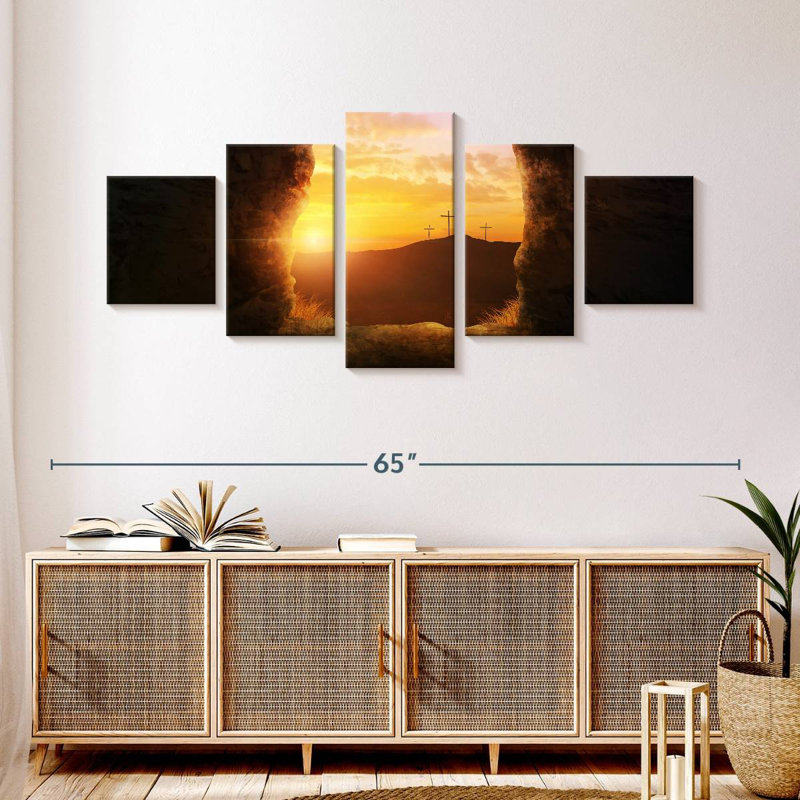 Calvary Cross Sunrise, H 24 po x l 55 po
