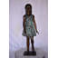 Statue en bronze de jeune ballerine lors d'un spectacle, taille: 14 po x 14 po x H 41 po
