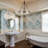 4-Light Modern Classical Water Ripple-like Glass Chanderlia