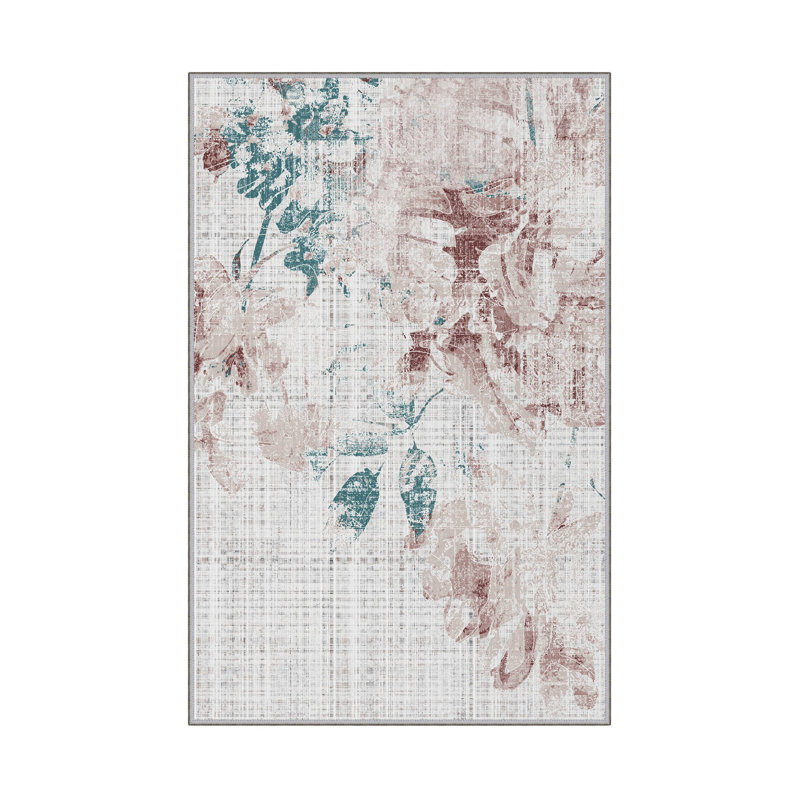 Luxurious Woven Carpet Rug, 2.6 x 4.0 ft | 100% Polyester, 0.4 in Pile Height | Antibacterial & Non-Slip PVC Dot Underside | Machine Washable, 3D Digital Printing | Perfect for Living Room & Bedroom Decor