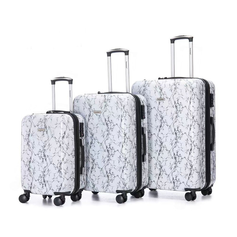 Ensemble de 3 valises avec valise à bagage multifonctionnelle grande capacité pour PC, roues universelles pour PC et verrouillage par mot de passe, facile à transporter, 20 à 24 pouces