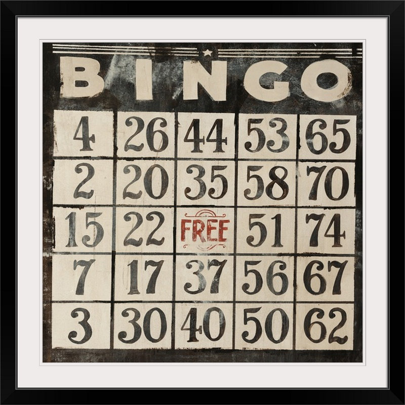 «Bingo» Rabo de Bissell, impression, Cadre noir, H 28 x l 28 po x P 1 po
