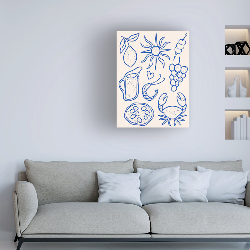 Art mural sur toile tendue - «La Dolce Vita V» de Camila Joncos pour décoration de salon, de chambre à coucher ou de bureau - 35 x 47
