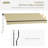 Outsunny 10' X 8' Retractable Awning, Patio Awning Sunshade Shelter With Manual Crank Handle, 280Gsm UV Resistant Fabric And Aluminum Frame For Deck, Balcony, Yard, Beige-125244539-125244542-125244544
