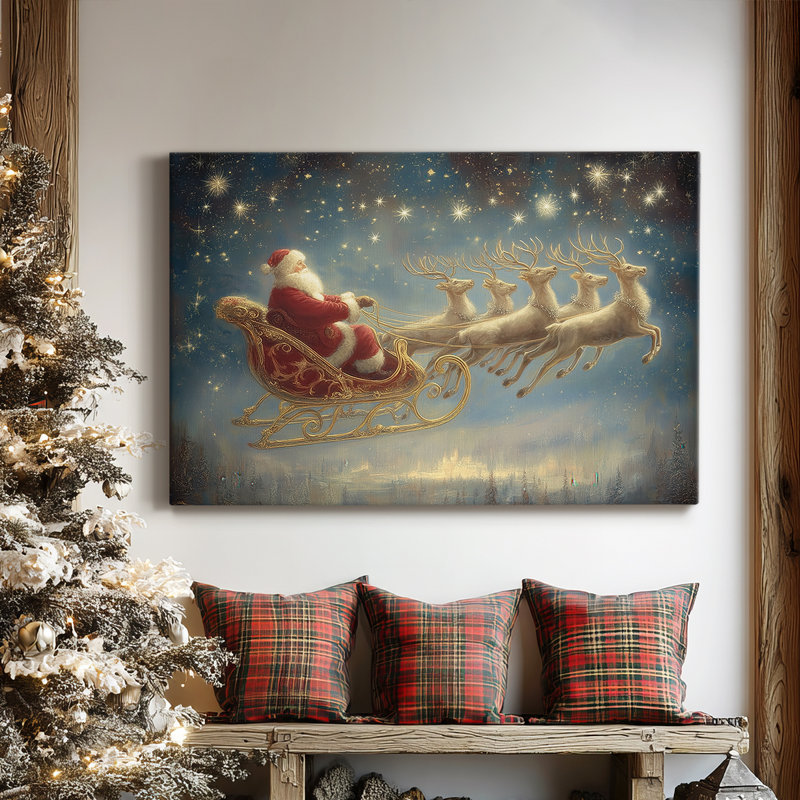 «Dusk of Pale Winter Sleigh», toile tendue avec châssis de qualité supérieure, H 8 po x l 12 po